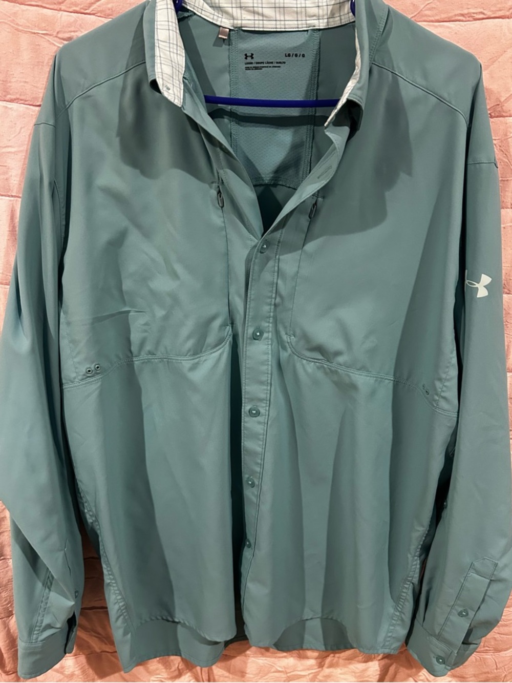 Under Armour Men's Teal Button-Front Lightweight Jacket